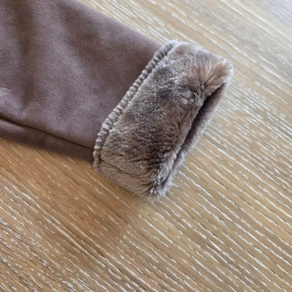 Baby Gap Faux Suede Coat with Faux Fur Lining Mid Length Size 4XL 4 Years